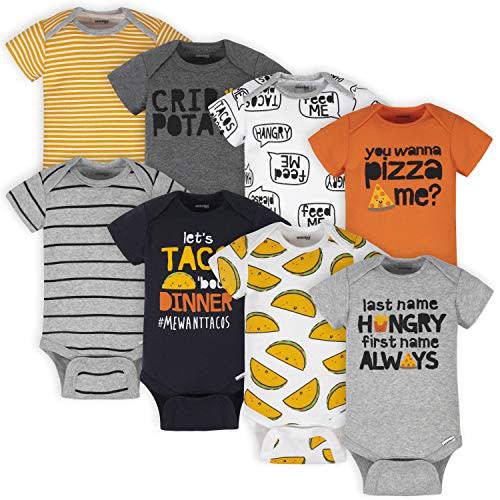 Onesies Brand baby-boys 8-pack Short Sleeve Mix & Match Bodysuits