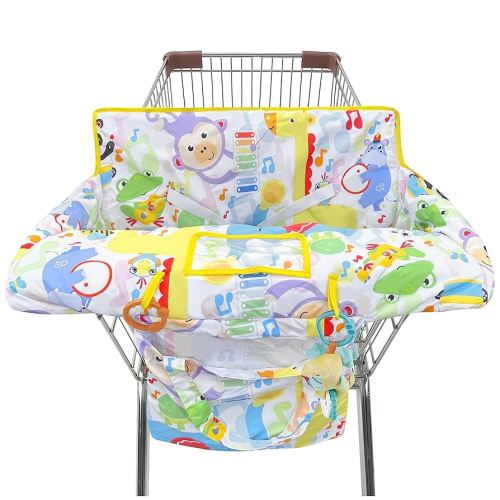 Shopping Cart Cover for Baby,2-in-1 High Chair Cover with Portable Cloth Bag,Cart Seat Pad for Babies Grocery Cushion Cover Restaurant,Suitable for All Supermarkets