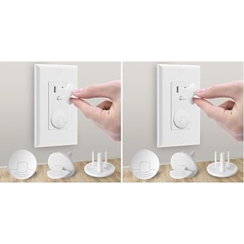 PRObebi Outlet Covers Baby Proofing White - 76 Pack Plug Covers for Electrical Outlets, Child Proof Socket Covers, Baby Safety Products for Home, Office, Easy Insatllation