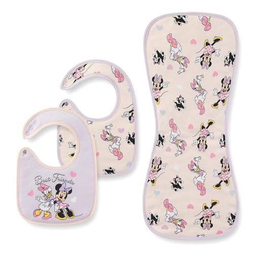 Disney Mickey Minnie Pooh Cars 3 Piece Baby Bib & Burp Cloth Set for Infants