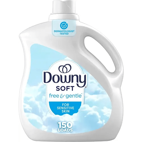Downy Free & Gentle Liquid Fabric Softener, 111 fl oz, 150 Loads, Hypoallergenic, Sensitive Skin Friendly Fabric Conditioner Liquid