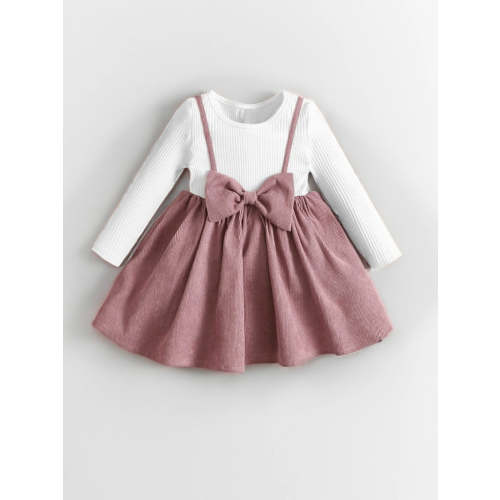 2 in1 baby Girl Corduroy Suspender Dress