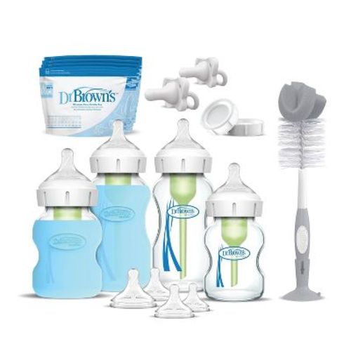 Dr. Brown's Anti-Colic Wide Neck Glass Baby Bottle Gift Set - 14ct