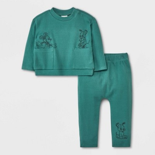 Baby Boys' Disney Ribbed Top and Bottom Set - Green, Size: 0-3M