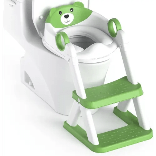 Rabb 1st Potty Training Seat, Upgrade Toddler Toilet Seat for Kids Boys Girls, 2 in 1 Potty Training Toilet, Splash Guard Anti-Slip Pad Step Stool