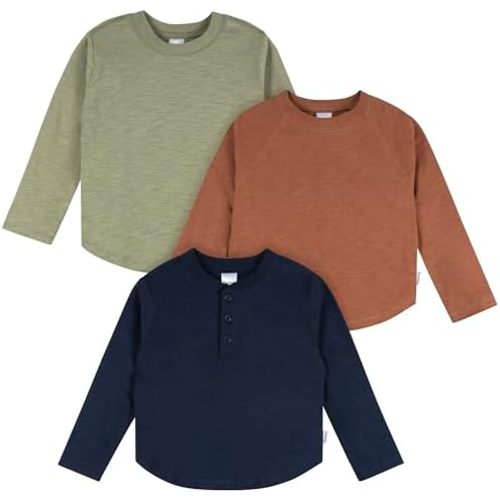 Gerber Baby-Boys 3-Pack Long Sleeve Shirts