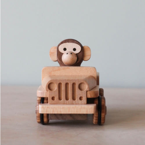 Wooden Animal Pull-Back Car– Odin Parker