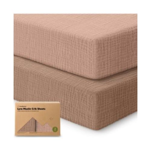 Lyra Muslin Crib Sheets for Boys, Girls, 2pk 52x28 Cotton Baby Crib Mattress Sheets Fitted, Soft, Breathable