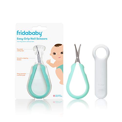 Easy Grip Nail Scissors by Frida Baby Grooming Essentials Safe for Infant Newborn Toddler Nails