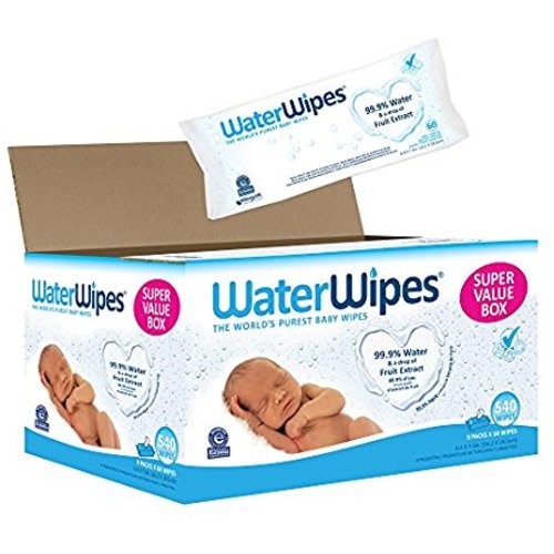 WaterWipes Sensitive Baby Wipes, 9 Packs of 60 Count (540 Count)