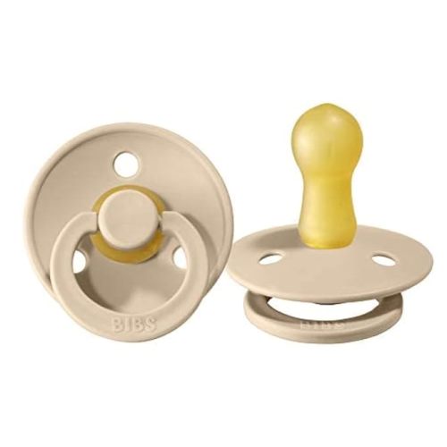BIBS Pacifiers Colour Collection | Natural Rubber Baby Pacifier | Set of 2 BPA-Free Soothers | Made in Denmark | 18+ Months (Pack of 2) | Sage | Natural Rubber | BPA-Free | Danish Design | Airflow Holes | Comfort Shield