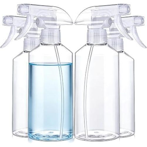 16 oz 4 Pack Plastic Spray Bottles for Cleaning BottleTop Dispenser
