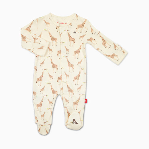 Organic Cotton Footie - Cream Jolie Giraffe
