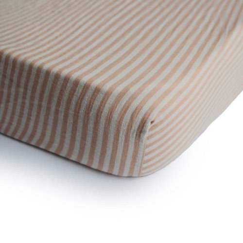 Extra Soft Muslin Crib Sheet | Natural Stripe – Khanh