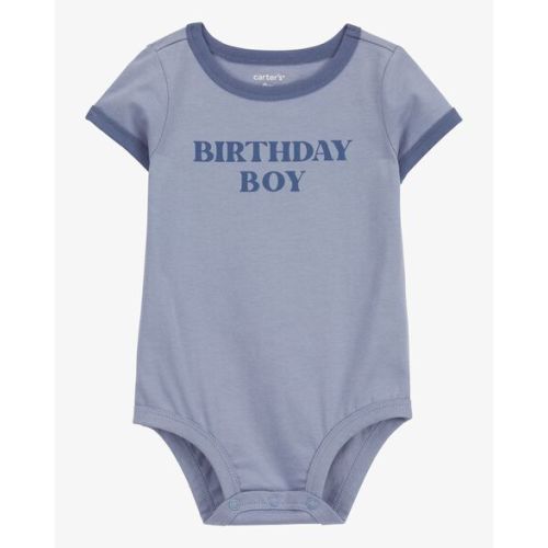 Baby Birthday Boy Short-Sleeve Bodysuit - Blue | Carter's