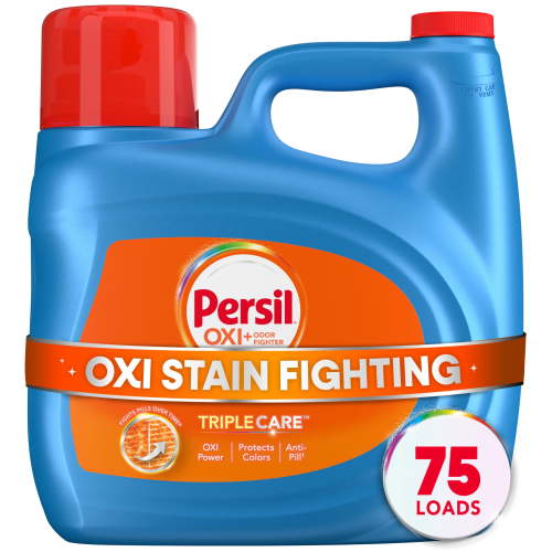 Persil Advanced Clean Oxi+Odor Power Liquid Laundry Detergent, 126 fl oz, 75 Loads