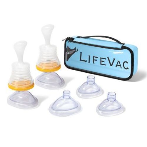 LifeVac Home & Blue Travel Kit Combo - Portable Suction Rescue Device, First Aid Kit for Kids and Adults, Airway Suction for Children and Adults