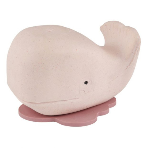 Natural Rubber Whale Bath Toy - Pink