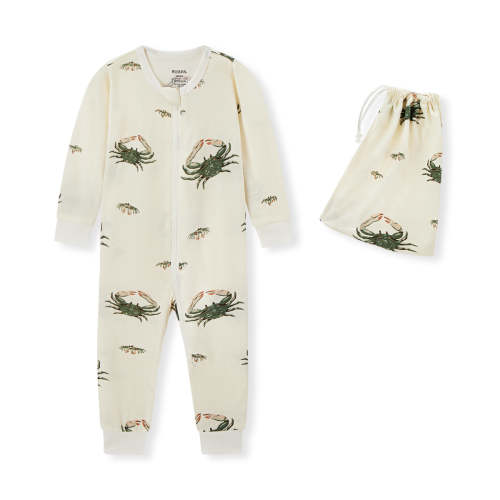 Coastal Crab Bamboo Zipper Pajama