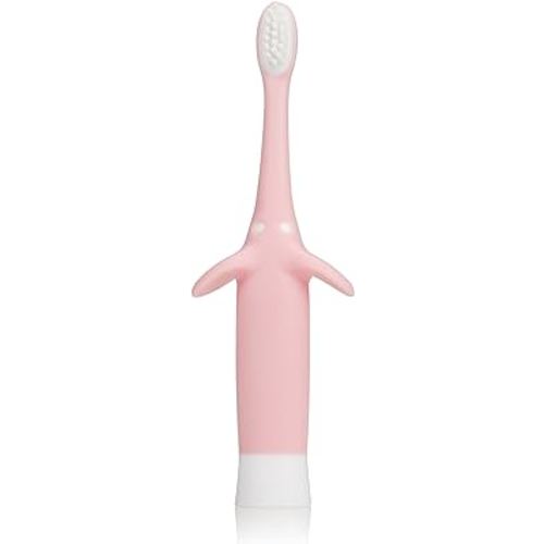 Dr. Brown's Infant-to-Toddler Training Toothbrush, Soft for Baby's First Teeth, Pink Elephant, 0-3 Years