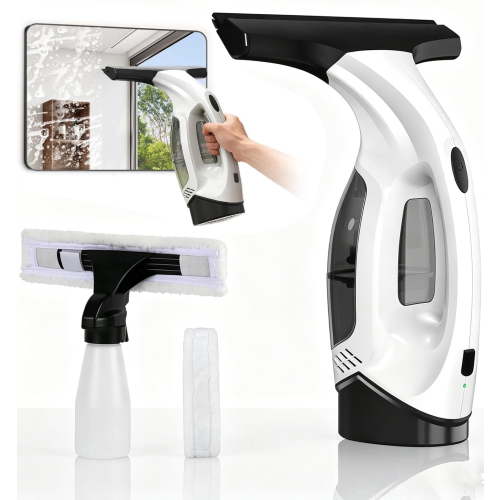 Window Vacuum Squeegee Cordless,Electric Window Cleaner Tool with Water Collection Tank with 2200mAh & 150ml Water Collection Tank, Window Cleaning Kit Shower Squeegee for Glass Doors, Windows