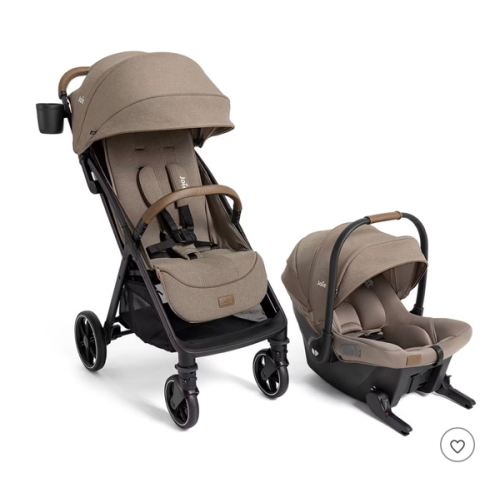 Joie Nutmeg Travel System with Mint Infant Car Seat - Maple