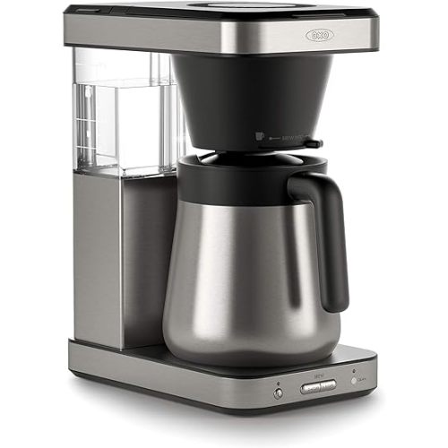 OXO Brew 8-Cup Coffee Maker - Single-Serve & Carafe, Thermal Stainless Steel, SCA Certified