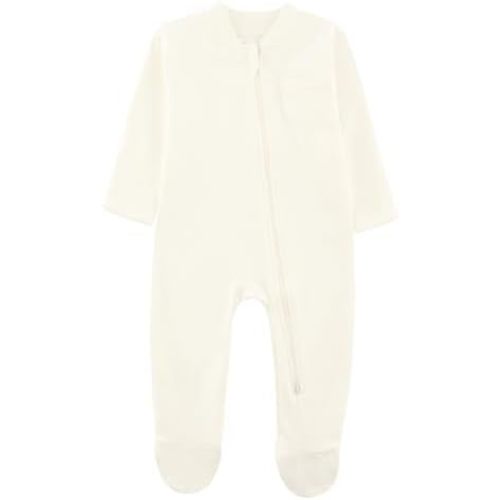 Baby Kids Sleep and Play Baby Cotton Sleeper Zip Front Footed Pajamas 0-12 Month