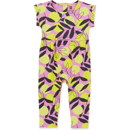 Cuff Sleeve Baby Romper,African Jewel Floral