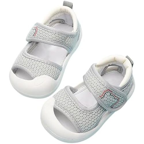 Toddler Baby Closed Toe Walking Sandals Breathable Anti Slip Comfort Lightweight Shoes for Infant Boys Girls