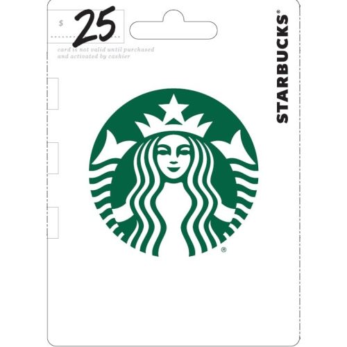 Starbucks Physical Gift Card - $25