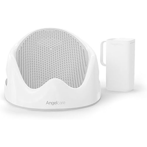 Angelcare Baby Bath Support (Gray) Bundle with Bath Rinser | Soft Touch Newborn Bath Seat, Tear-Free Rinsing, Baby Bath Essentials