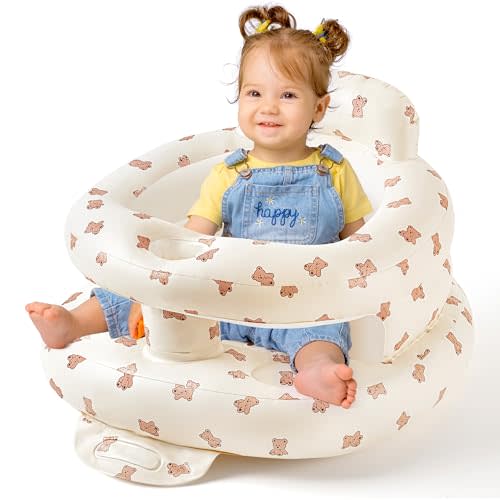 Inflatable Baby Seat — 3-36 Mo. (Biscuit Bear-Large)