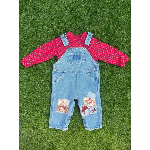 Pumpkin Picking Two-Piece Overalls & Turtleneck Set 🎃