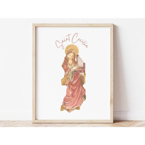 Saint Cecilia Print Wall Art Catholic