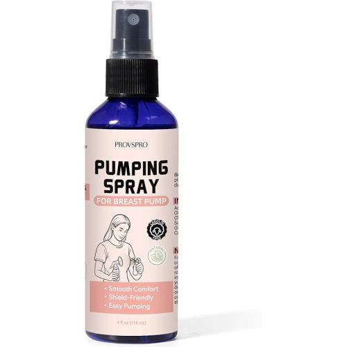 Pumping Spray for Breast Pump, Breastfeeding Pump Lubricant Spray, Breastfeeding Essentials with Organic Formula, Portable Nursing Mist for Reduce Friction, Soft and Smooth Pumping - 4 FL OZ