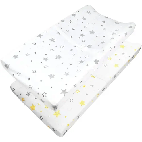 American Baby Company 2 Pack Printed 100% Cotton Changing Table Pad Cover