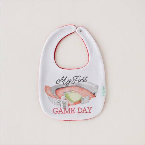 Georgia - My First Game Day Organic Cotton Bib | Posh Tots Children's Boutique
