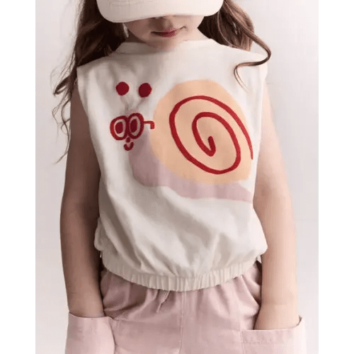 Toddler Girl Snail Elastic Waist Tank - Cream - Otter Avenue | Carter's