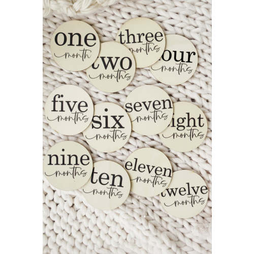 Monthly Milestone Wood Announcement Signs | Modern