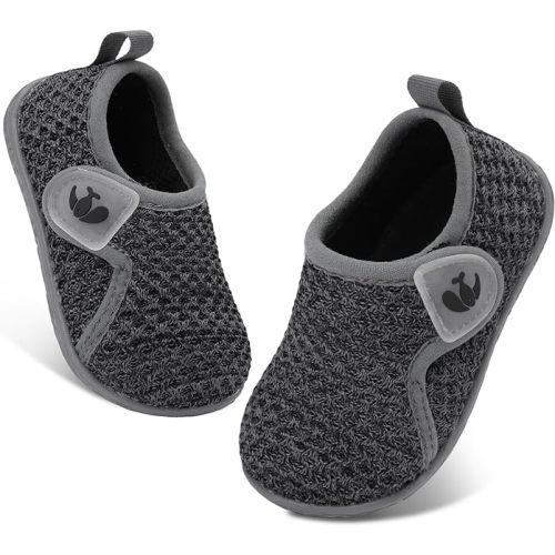 FEETCITY Baby Boys Girls First Walking Shoes Infant Sneakers Crib Shoes Breathable Lightweight Slip On Shoes