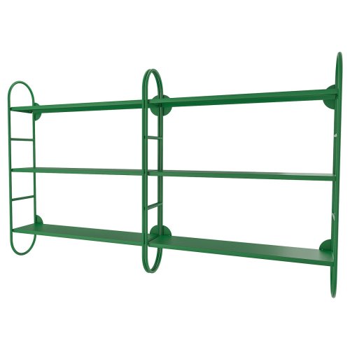FÄRGSÄTTARE Wall shelf combination - green