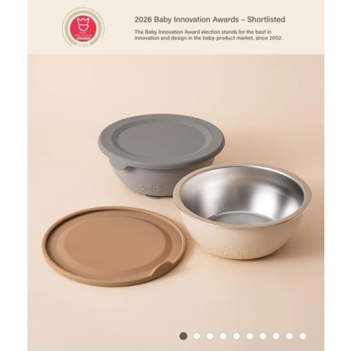Stainless Steel Silicone Suction Bowl - 13 oz