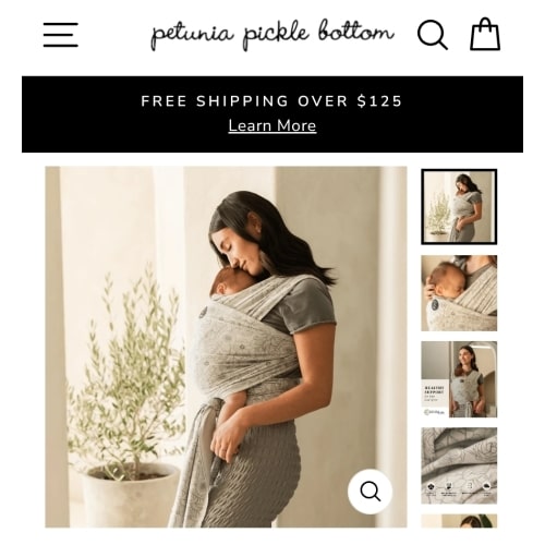 Petunia Pickle Bottom x MOBY Classic Wrap in Seaside Poppies