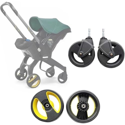 Replacement Wheels Compatible With DOONA, 1 Pair Front/Back Stroller Wheels with High-Speed Bearings, Durable DOONA Stroller Parts(Rear wheel)
