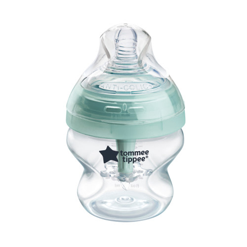 Tommee Tippee Advanced Anti-Colic Baby Bottle, 5oz, Slow Flow Breast-Like Nipple for a Natural Latch, Vented Anti-Colic Wand, Self-Sterilizing, Pack of 1
