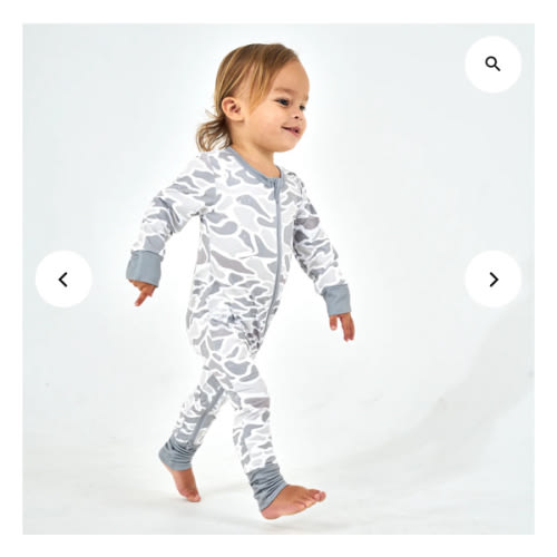 Baby Zip Up - White Camo – BURLEBO