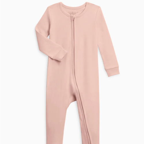 Peyton Zipper Sleeper in Blush | Colored Organics
