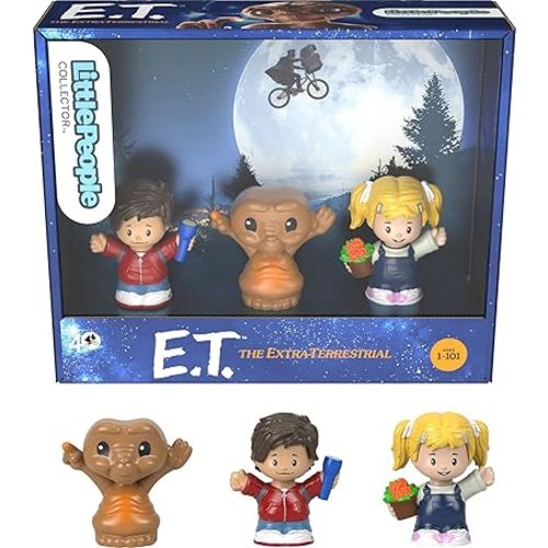 Little People Collector E.T. The Extra-Terrestrial Movie Special Edition Set for Adults & Fans, 3 Figures in Display Package