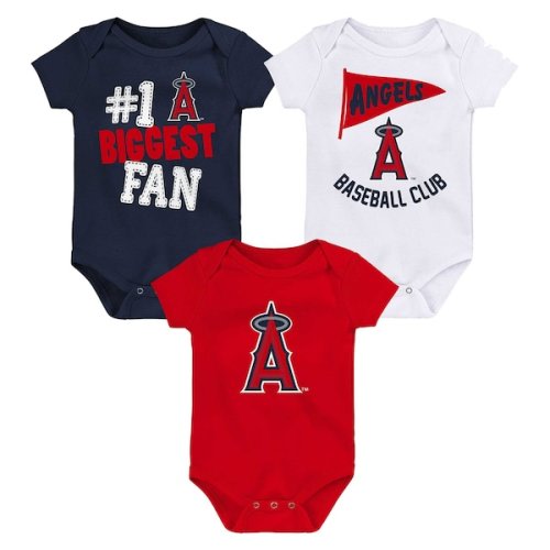 Los Angeles Angels Fanatics Infant Fan Pennant 3-Pack Bodysuit Set